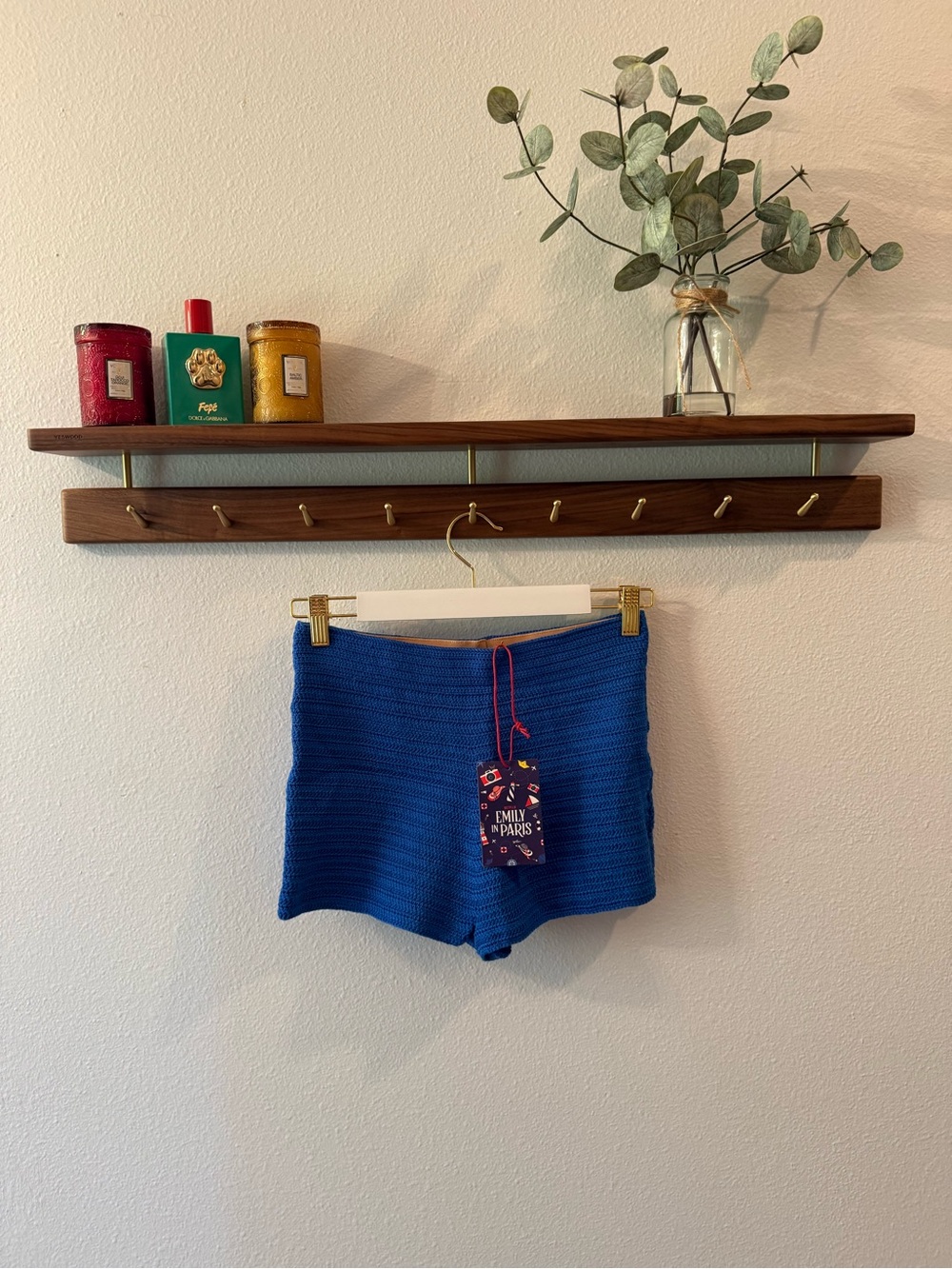 My Beachy Side - Emily in Paris - Royal Blue Knit /Crochet Shorts